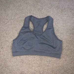 Grey mesh jockey sports bra